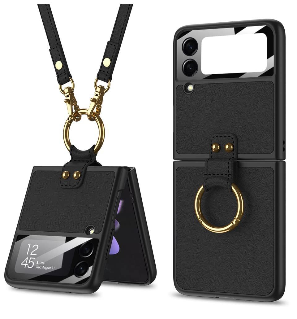 【数量限定】首かけ カバー 斜めがけ 用 肩掛け SCG12 / おしゃれ / OURJOY SC-54B Flip3 スマホケース Flip3 ギャラクシーZ 軽量 Samsung 薄型 ストラップ リング カメラ保護 ケース 背面スクリーン保護