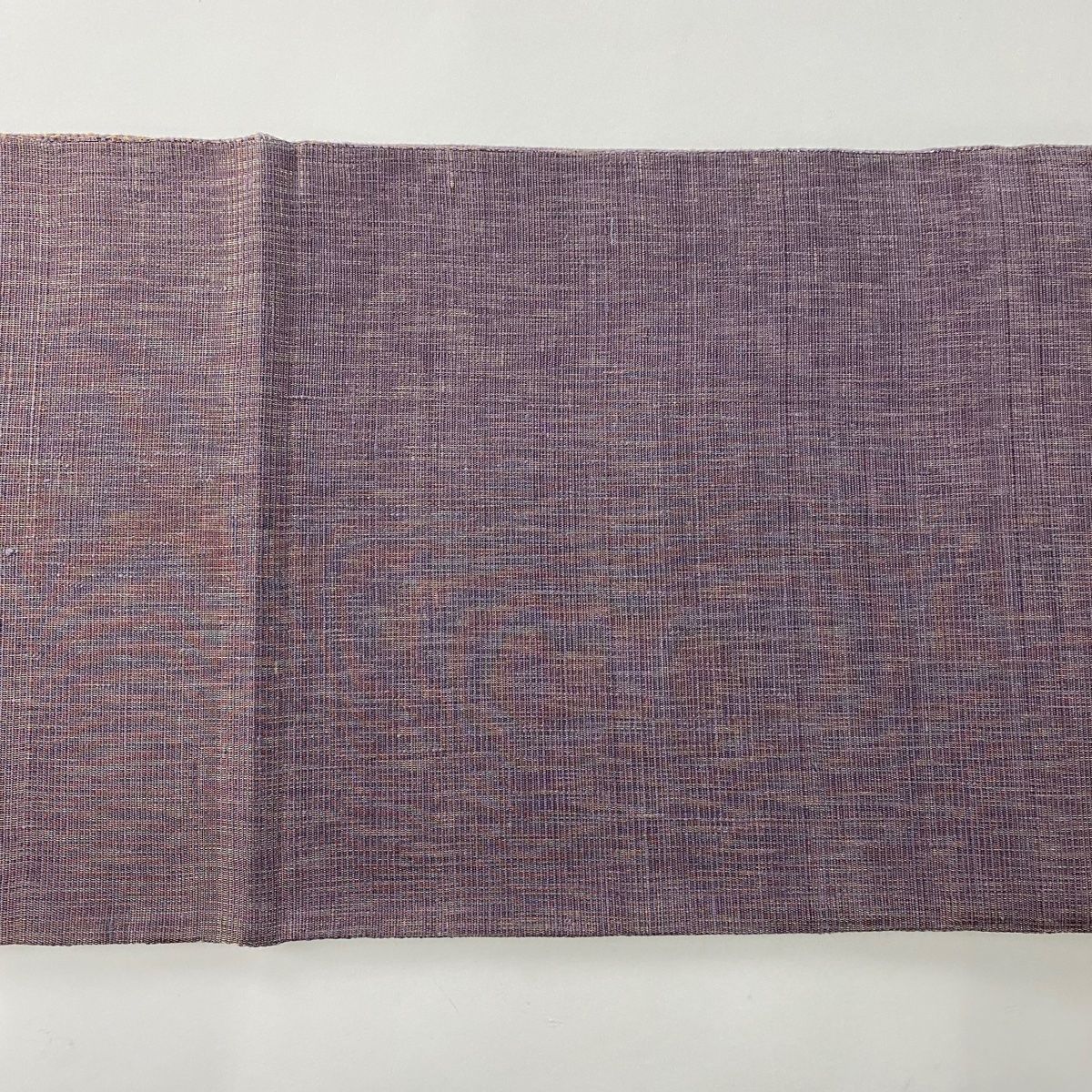 袋帯 美品 秀品 夏帯 幾何学 金糸 ラメ糸 紫 お太鼓柄 正絹