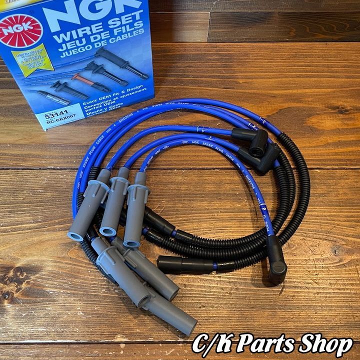 プラグコードセット NGK ブルーワイヤー 07-11年 Jeep JKラングラー 3.8L プラグワイヤー