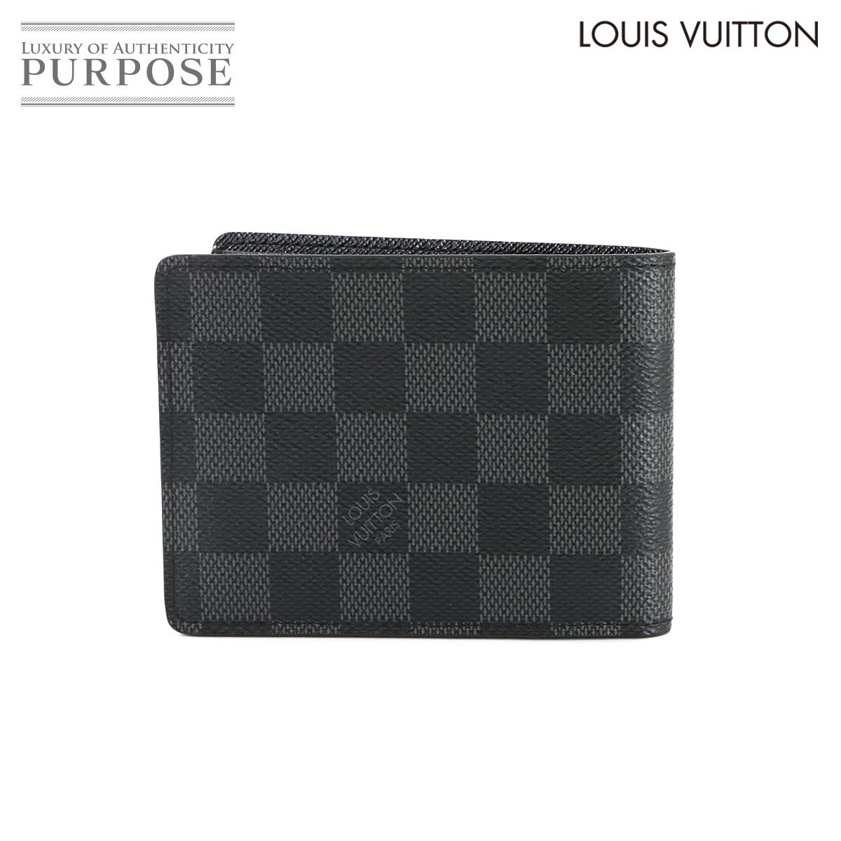 ルイ ヴィトン LOUIS VUITTON ダミエ グラフィット ポルトフォイユ ミュルティプル 二つ折り 財布 N62663 Multipie Wallet 90297076
