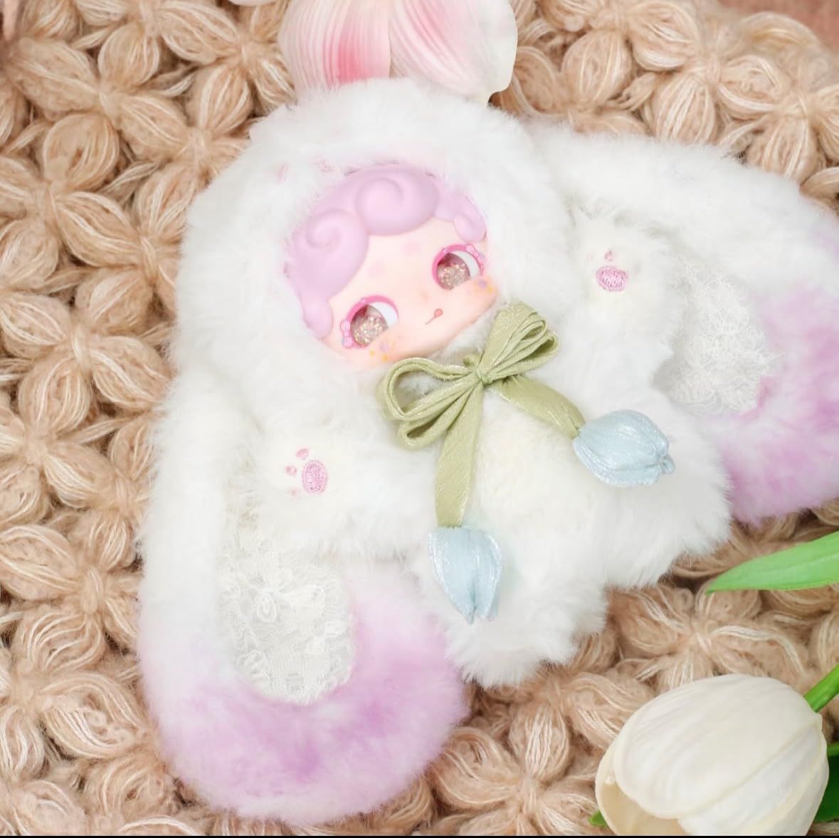 パステルピンク 花 バニー ぬいぐるみ ヴィンテージ パステルピンク 花 バニー ぬいぐるみ ヴィンテージ