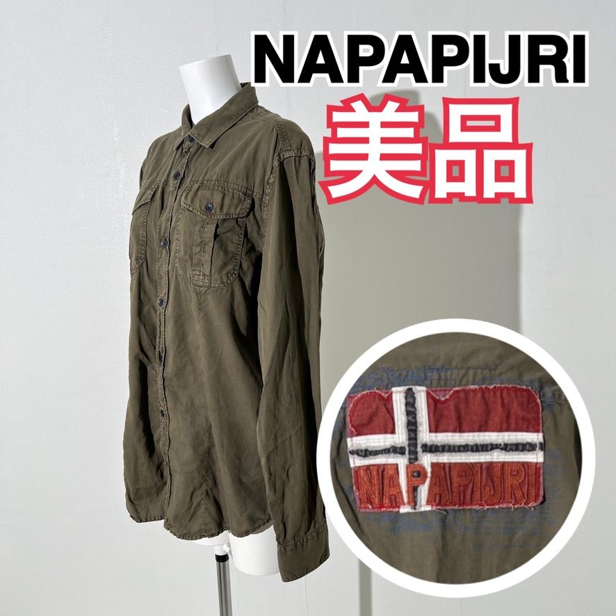 美品✨】NAPAPIJRI ナパピリ HERITAGE ミリタリー シャツ バック