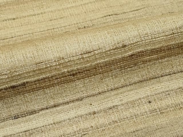 平和屋本店□極上 インド・アッサム 野蚕糸 手織 ムガシルク 横段文 反