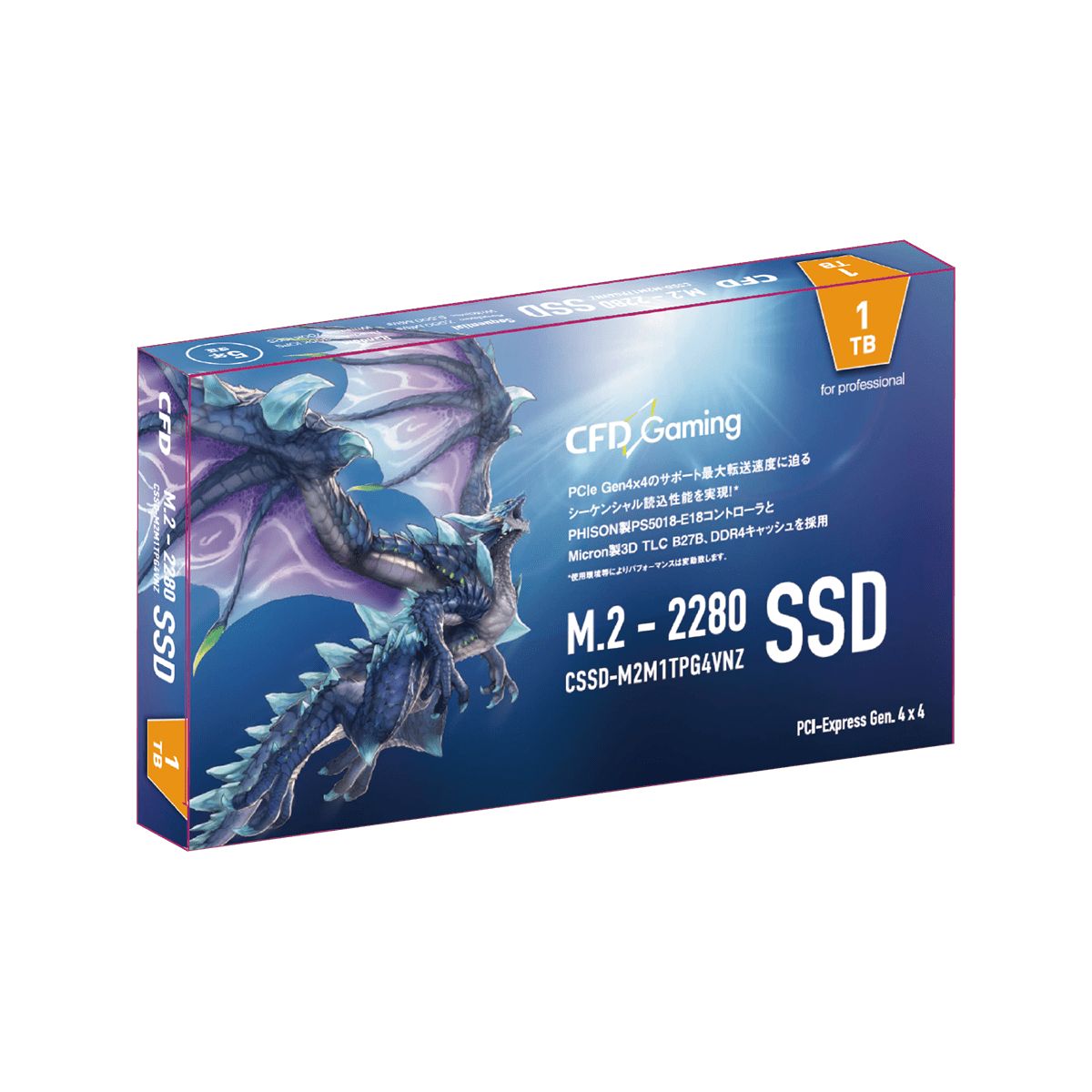 【新品未開封】CFD販売｜シーエフ・デー CSSD-M2M1TPG4VNZ 内蔵SSD PCI-Express接続 CFD Gamingモデル [1TB /M.2]