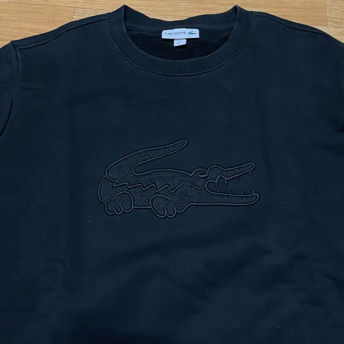 LACOSTE ラコステ パーカー 黒 ビッグ クロコ 105 サイズ