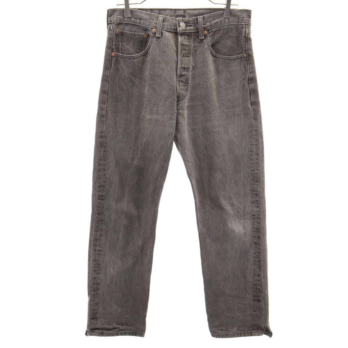 levi'sリーバイス　501グレー ダメージ加工ストレートデニム　W32L32 Levi's リーバイス 501 ストレートデニムパンツ W32 グレー