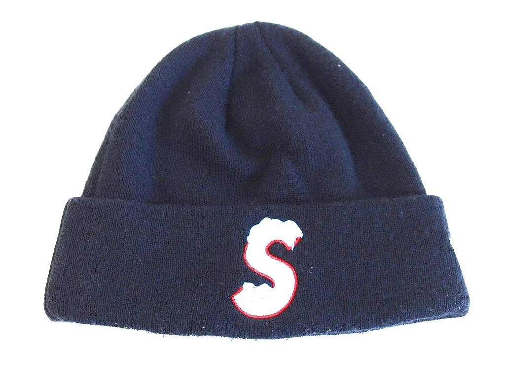 【215055】supreme シュプリーム  ×NEW ERA S Logo Beanie　FW20　ニット帽　ミニボックスロゴ ネイビー
