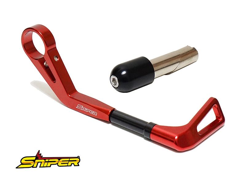 アルミ製 ブレーキレバーガード 赤 汎用13-15mm SNIPER スナイパー