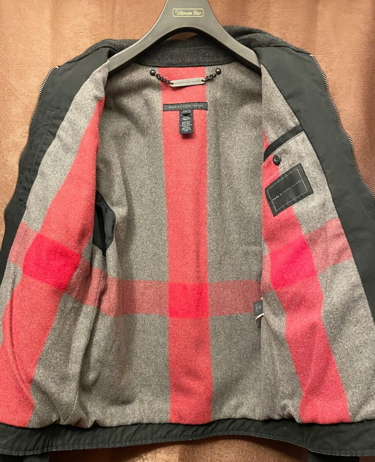 MARC BY MARC JACOBS ウール切り替えフルジップジャケット