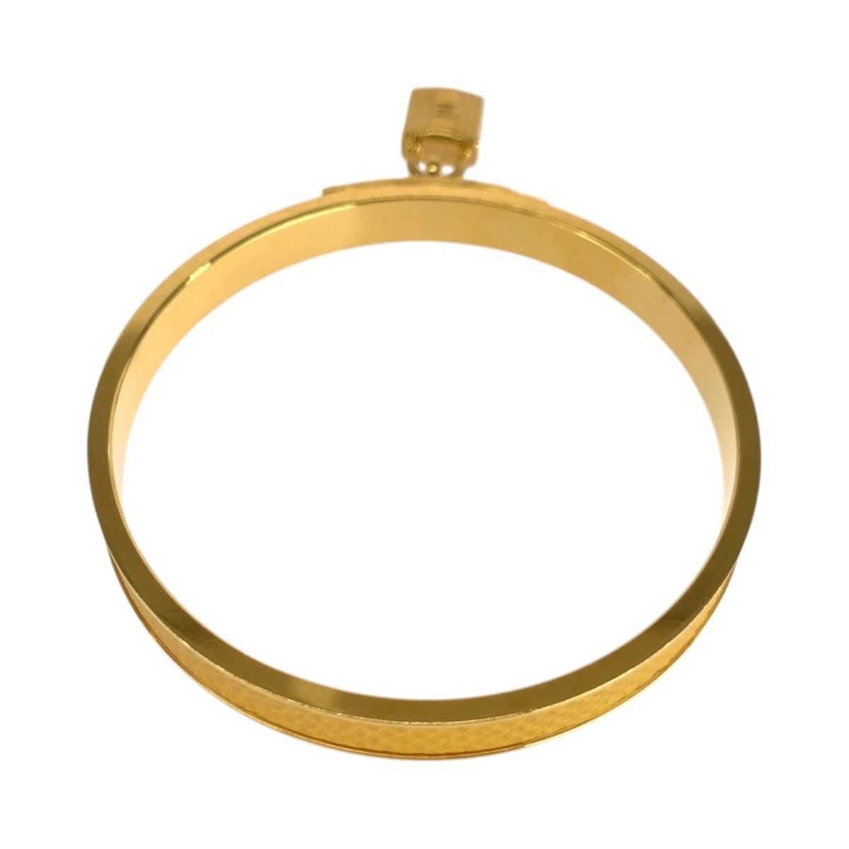 HERMES ゴールドロック付きバングル 美品 HERMES エルメス ケリーバングル パドロックモチーフ