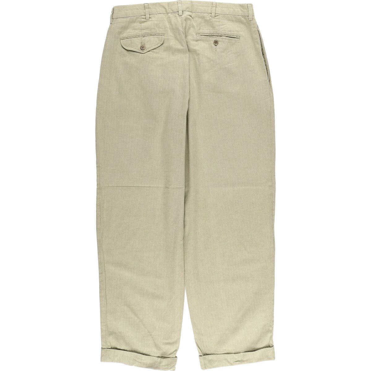 古着 ラルフローレン Ralph Lauren POLO by Ralph Lauren ツータック ヘリンボーン コットン スラックスパンツ メンズw34相当 eaa581245