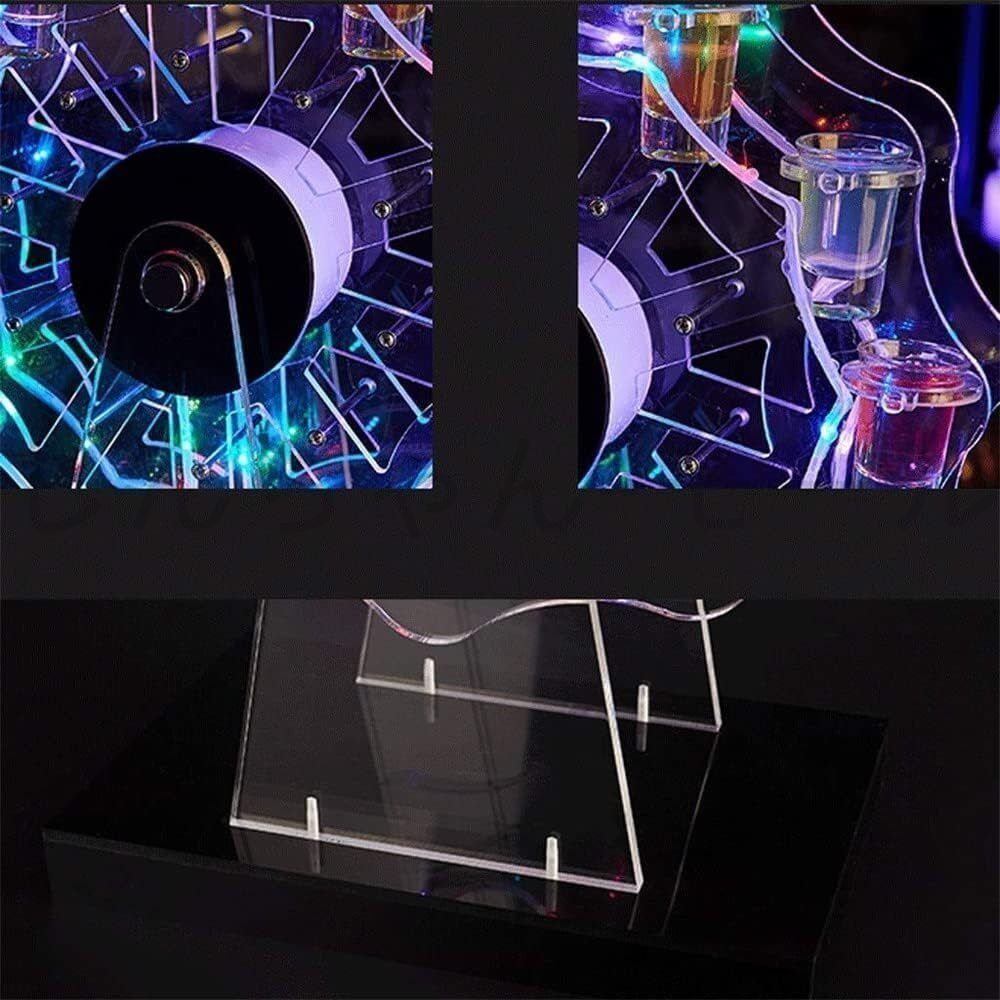 テキーラ観覧車 12穴 12×カップ LED酒ボトルの表示棚 ワインラック 回転アイスワインラック輝く カラフルな観覧車カップホルダー ワインラ WWW_STEELWINDOWSANDDOORS_COM