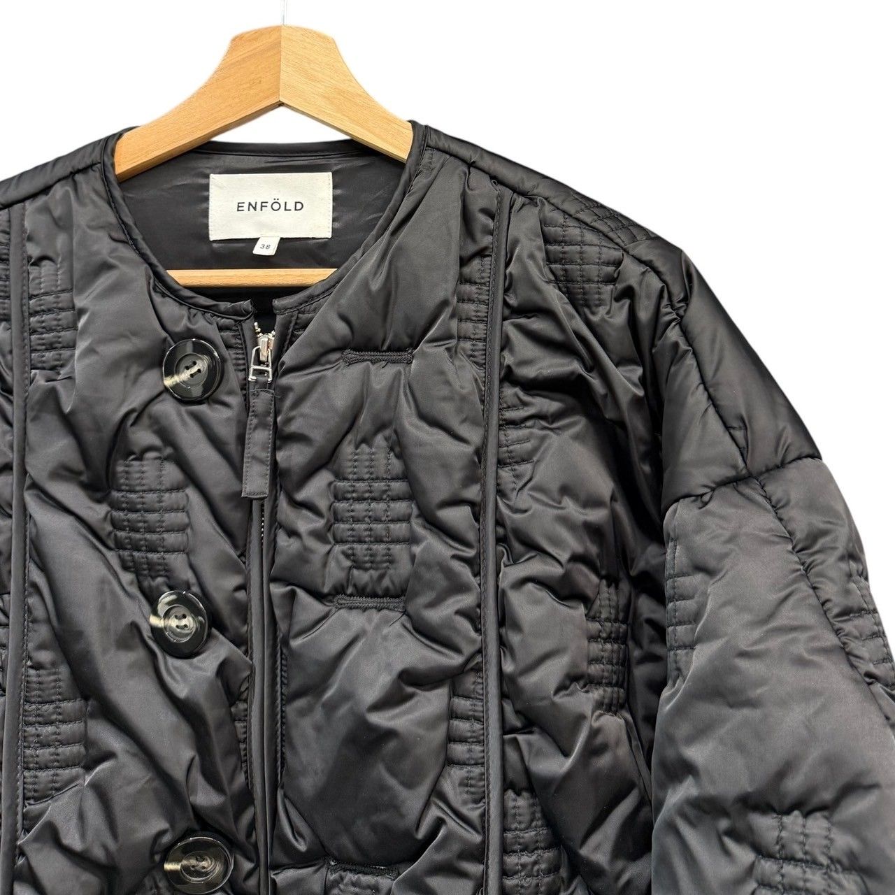 ENFOLD エンフォルド 24AW CHECK-QUILT COAT キルティングコート