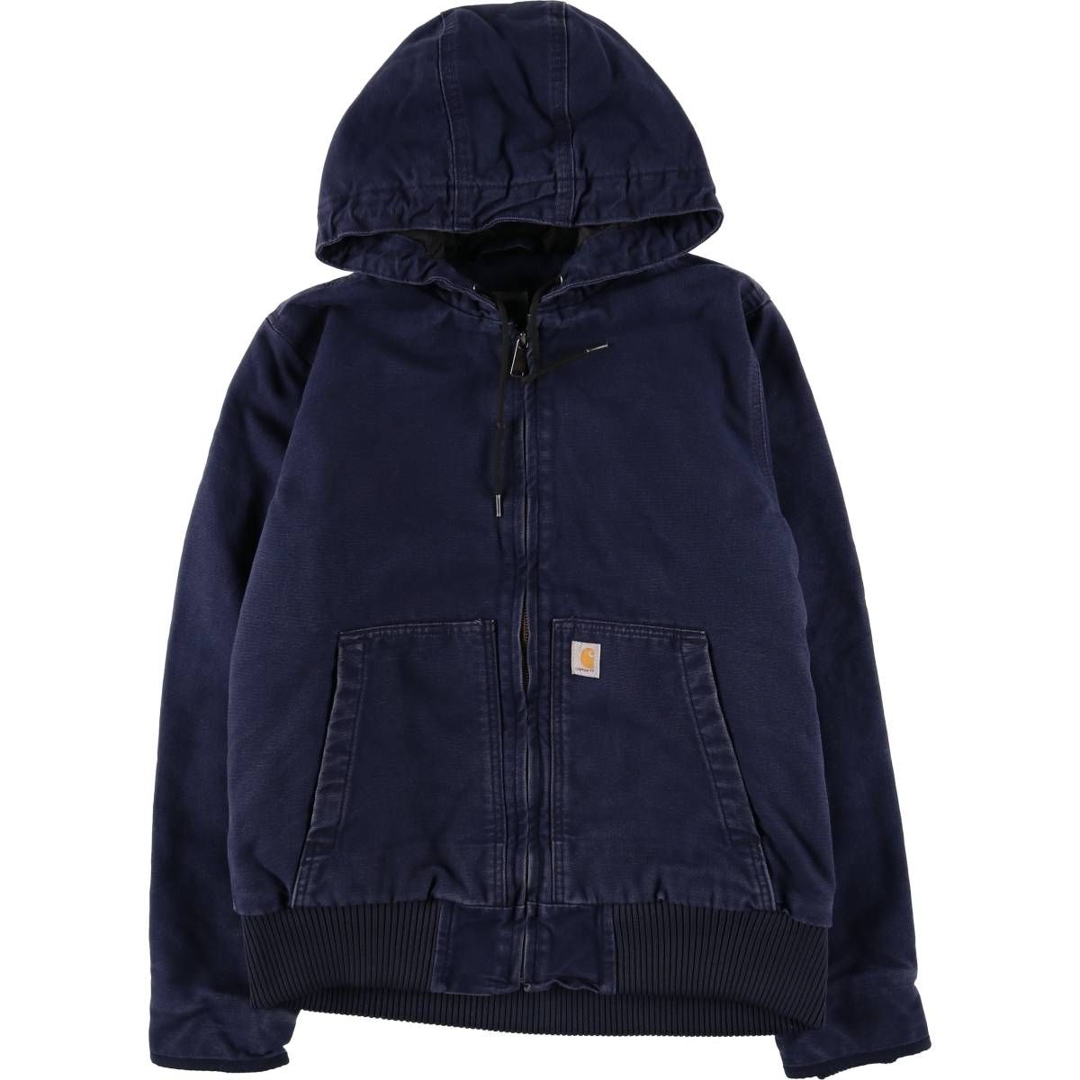古着 カーハート Carhartt アクティブジャケット 中綿入り ダックフルジップパーカー レディースM相当|eaa584735