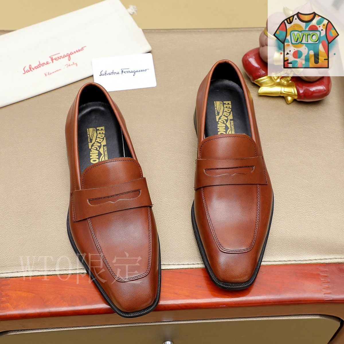 フェラガモ　メンズ　8 ビジネスシューズ Ferragamo フェラガモ メンズ ビジネス シューズ07-3 - メルカリ