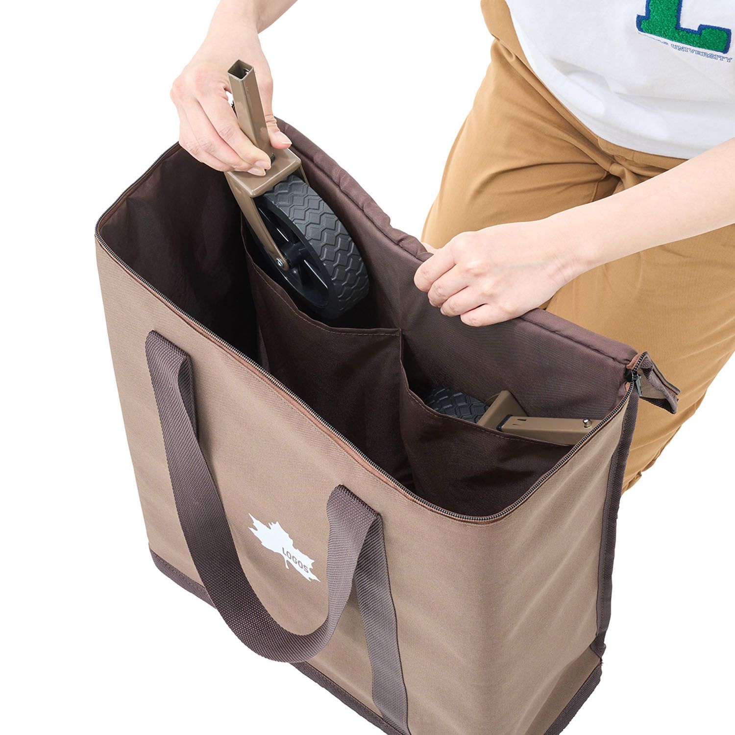 アウトドア 丸洗いバッグインキャリーカート