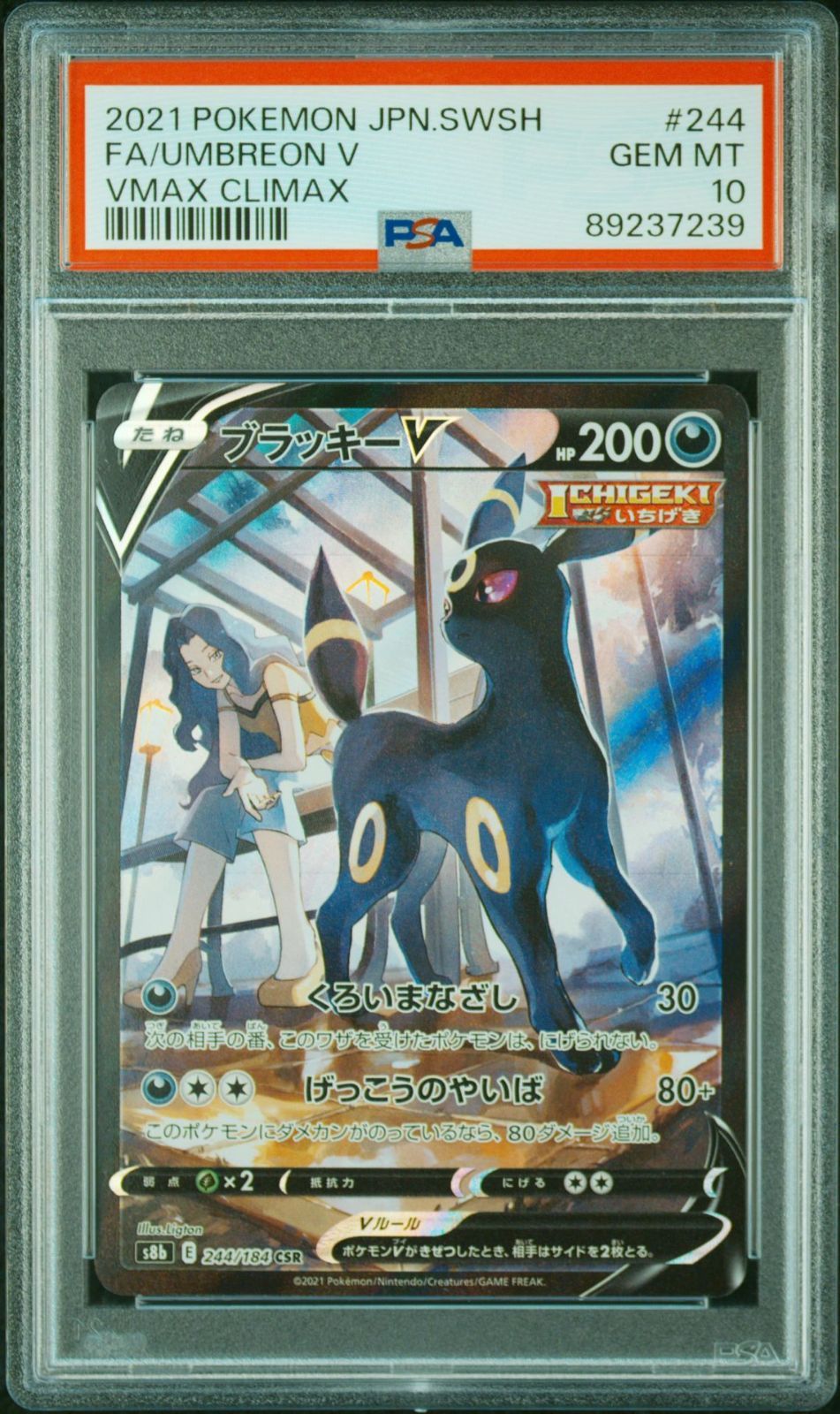 ブラッキーV CSR S8b VMAXクライマックス 244/184 PSA10 ブラッキーV CSR S8b VMAXクライマックス 244/184 PSA10 - メルカリ