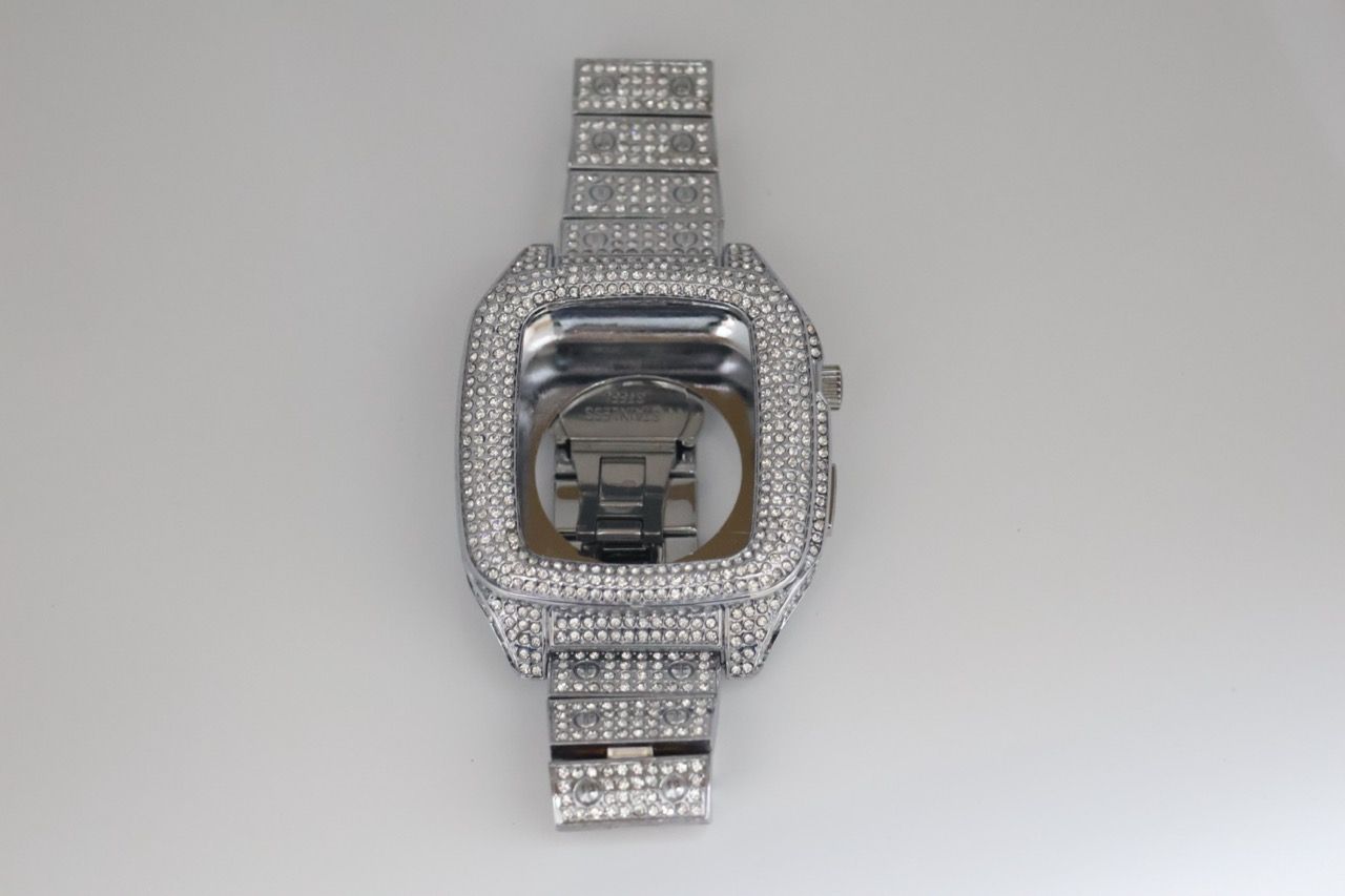 Apple Watchキラキラステンレスベルト アップルウォッチバンド カバーケース