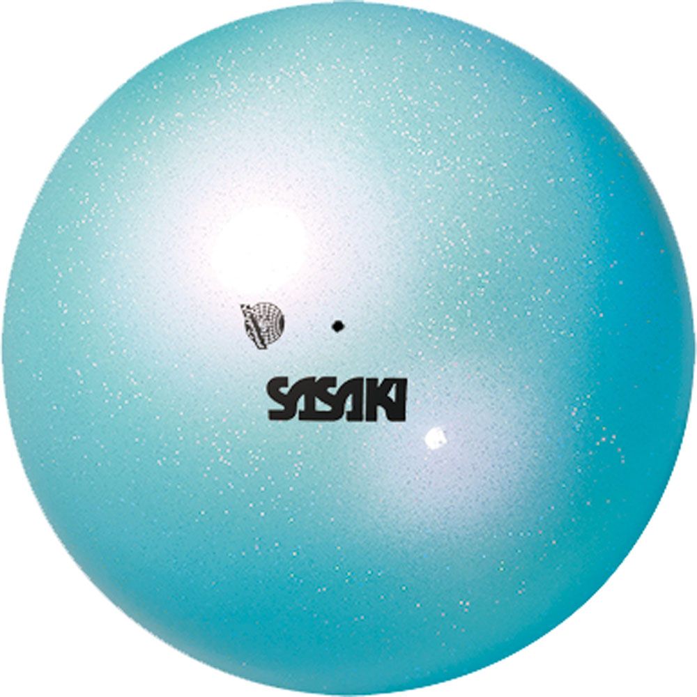 ササキ SASAKI 新体操 オーロラボール M-207AU-F 径18.5cm F.I.G.認定品 手具 光沢 輝き 部活 練習 トレーニング 大会 試合 発表会 新入部員 演技 ダンス M207AUF LIBU ライトブルー