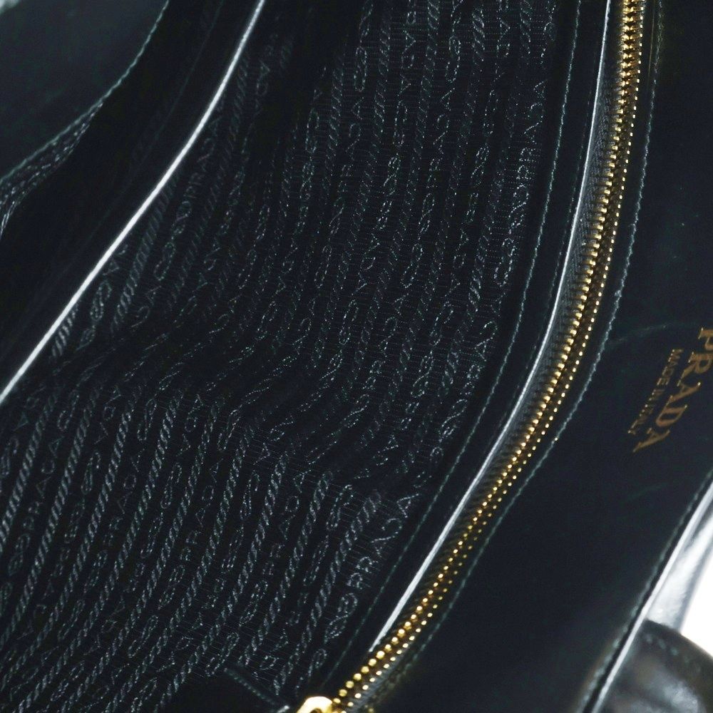 PRADA (プラダ) シンボルステッチ ロゴ レザー トートバッグ