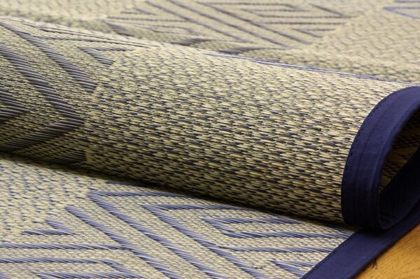 モダン い草 花ござ ラグマット 抗菌 防臭 調湿 耐久性抜群 〔リビング〕 MARWIL-DEMENAGEMENTS_CH