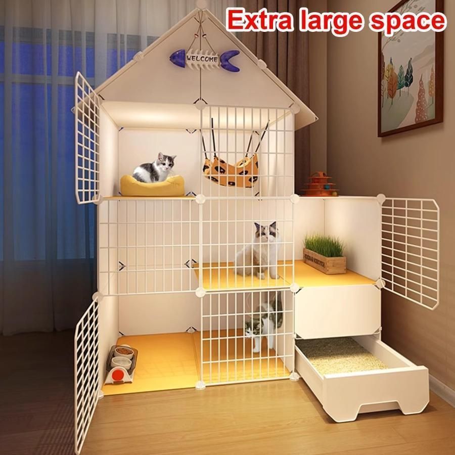 猫ヴィラキャビネット ペットベビーサークル