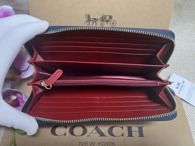 新品未使用】COACH コーチ 長財布 シグネチャー デニム レザー