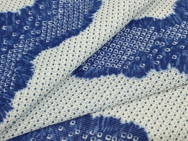 平和屋着物＊夏物 小紋 絽 雲取り文 洗える着物 ♥ AABC6918jd