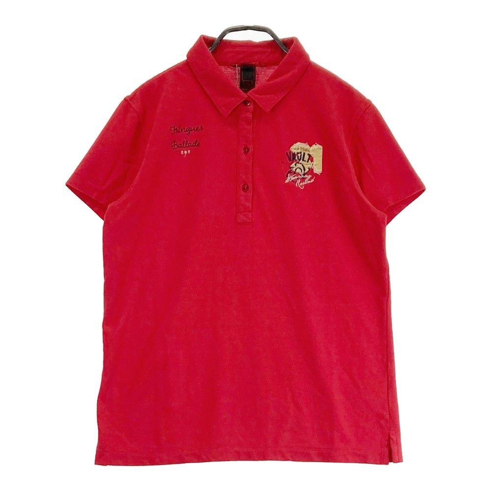 サイズ：40 ZOY ゾーイ 071682030 半袖ポロシャツ  レッド系 [240101416505] ゴルフウェア レディース ストスト サイズ：40 ZOY ゾーイ 071682030 半袖ポロシャツ レッド系