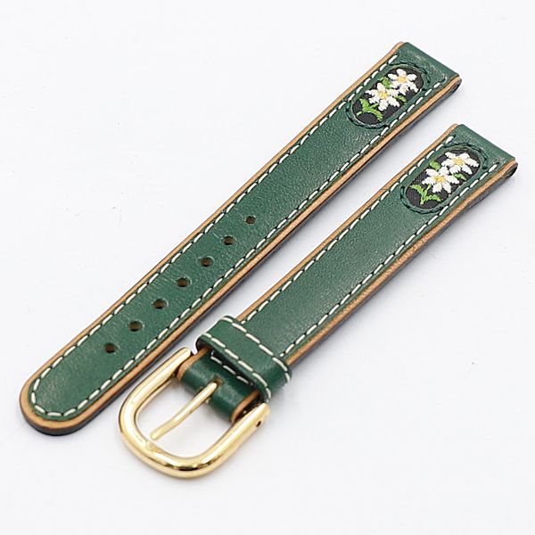 美品 ミッシェルジョルディ 純正ベルト 13ｍｍ用 グリーン 花柄 レディース腕時計用 OGH 2000000 NSK
