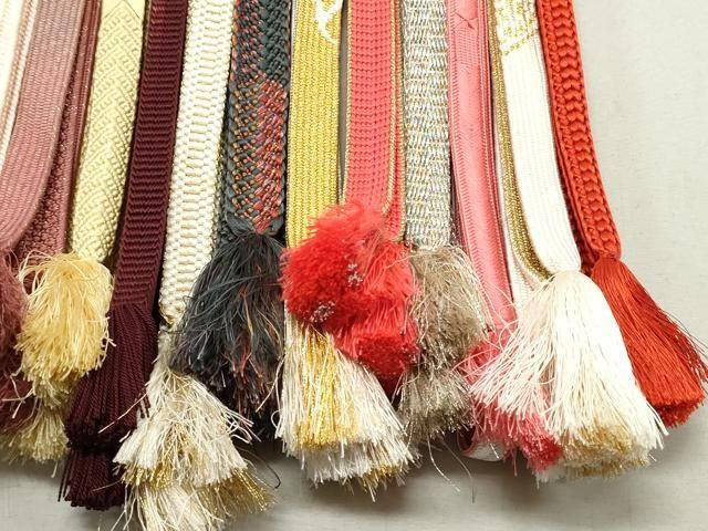 平和屋着物●和装小物　帯締め20本　高麗組　笹浪組　冠組　観世組　金銀糸　逸品　DAAP5139by 平和屋着物○和装小物 帯締め20本 高麗組 笹浪組 冠組 観世組 金銀糸