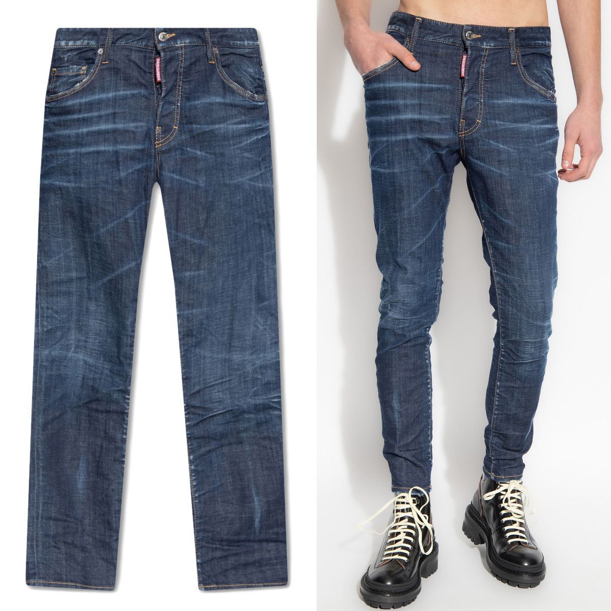 DSQUARED2 ディースクエアード S74LB1231 S30342 インディゴ SKATER JEAN デニム ジーンズ - メルカリ