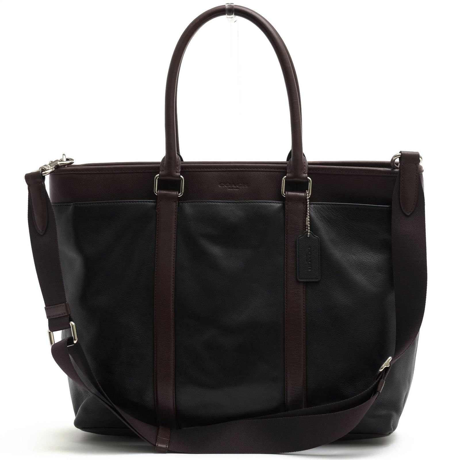 未使用級 コーチ ショルダーバッグ 2way ハドリー ホーボー シボ革 黒