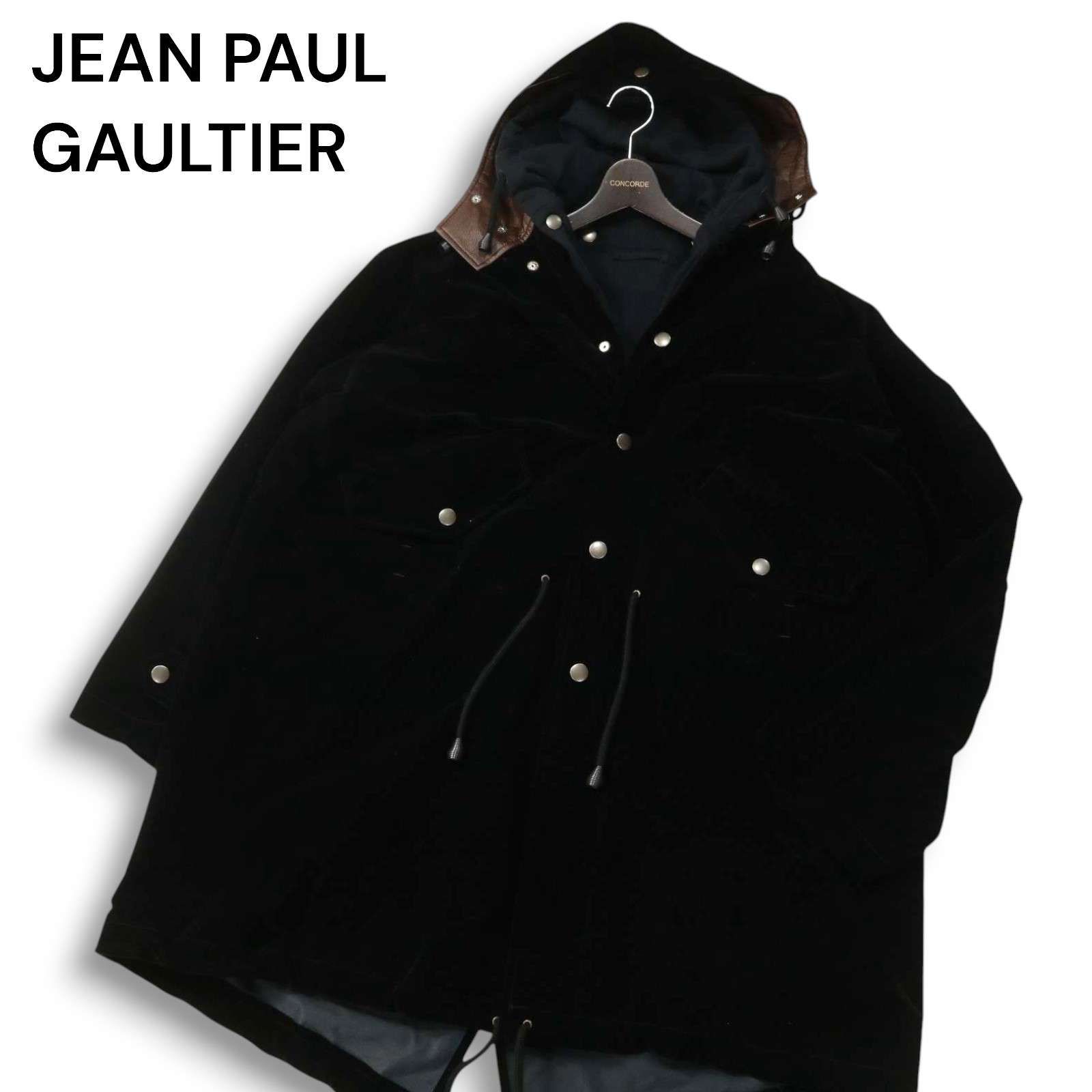 美品【バーバリーブラックレーベル】ラムレザー モッズコート ファー