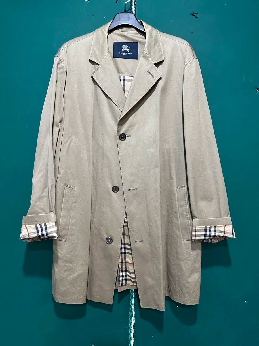 良品　バーバリーロンドン　ステンカラーコート　ノバチェック　メガチェック　ロング BURBERRY - Burberry バーバリー ノバチェック ステンカラー