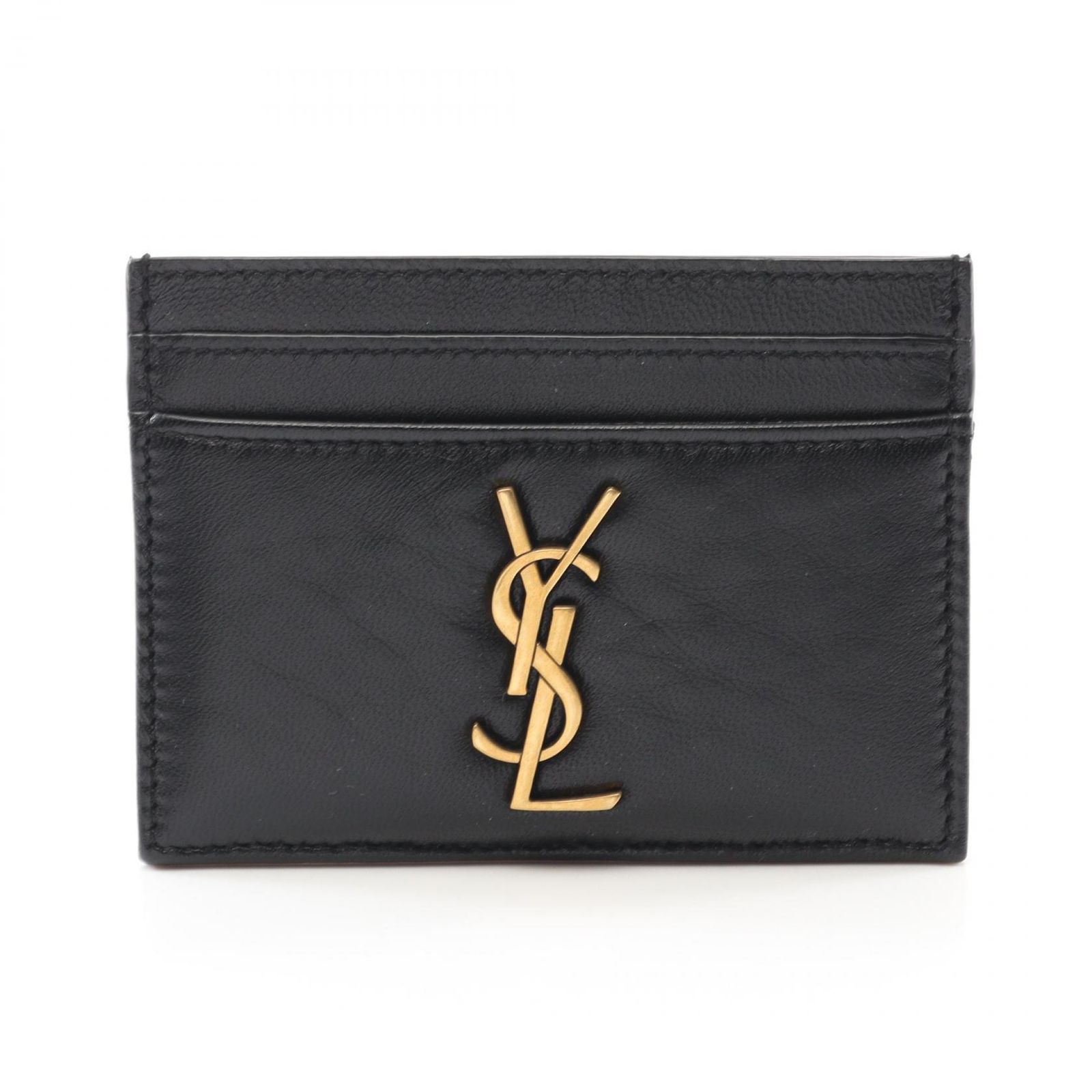サンローラン SAINT LAURENT カードケース 370778AACRC1000 ブラック レザー カードケース レディース
