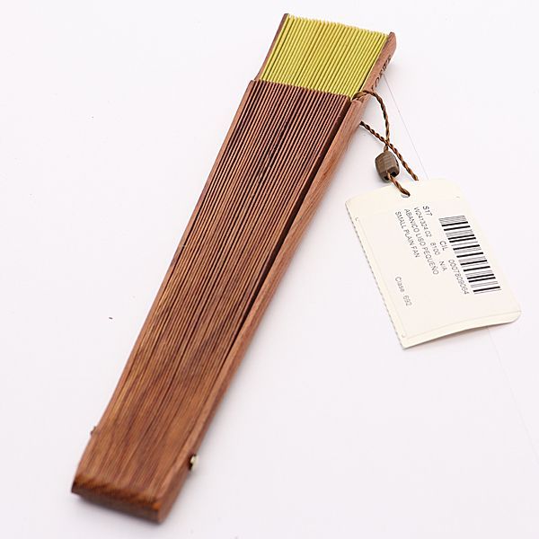 未使用品 箱付 ロエベ 扇子 からし色 ウッド IKE - メルカリ