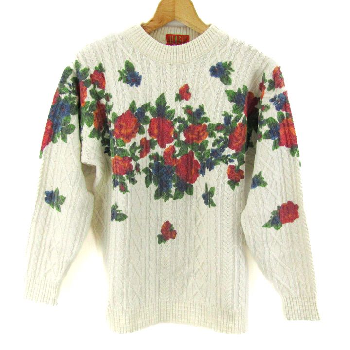 【美品】KENZO ニット ウールスプリングニット ケンゾー トップス Mサイズ ケンゾー ニット セーター 長袖 ウール混 ブランド トップス