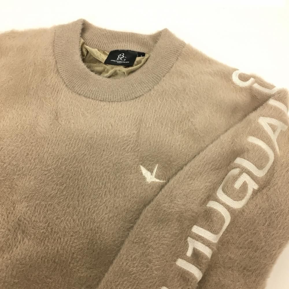 超 ウノピゥウノウグァーレトレ セーター ベージュ×白 蓄熱裏地 レディース II M ゴルフウェア 1PIU1UGUALE3 WHITEMONARCHHOTEL_COM