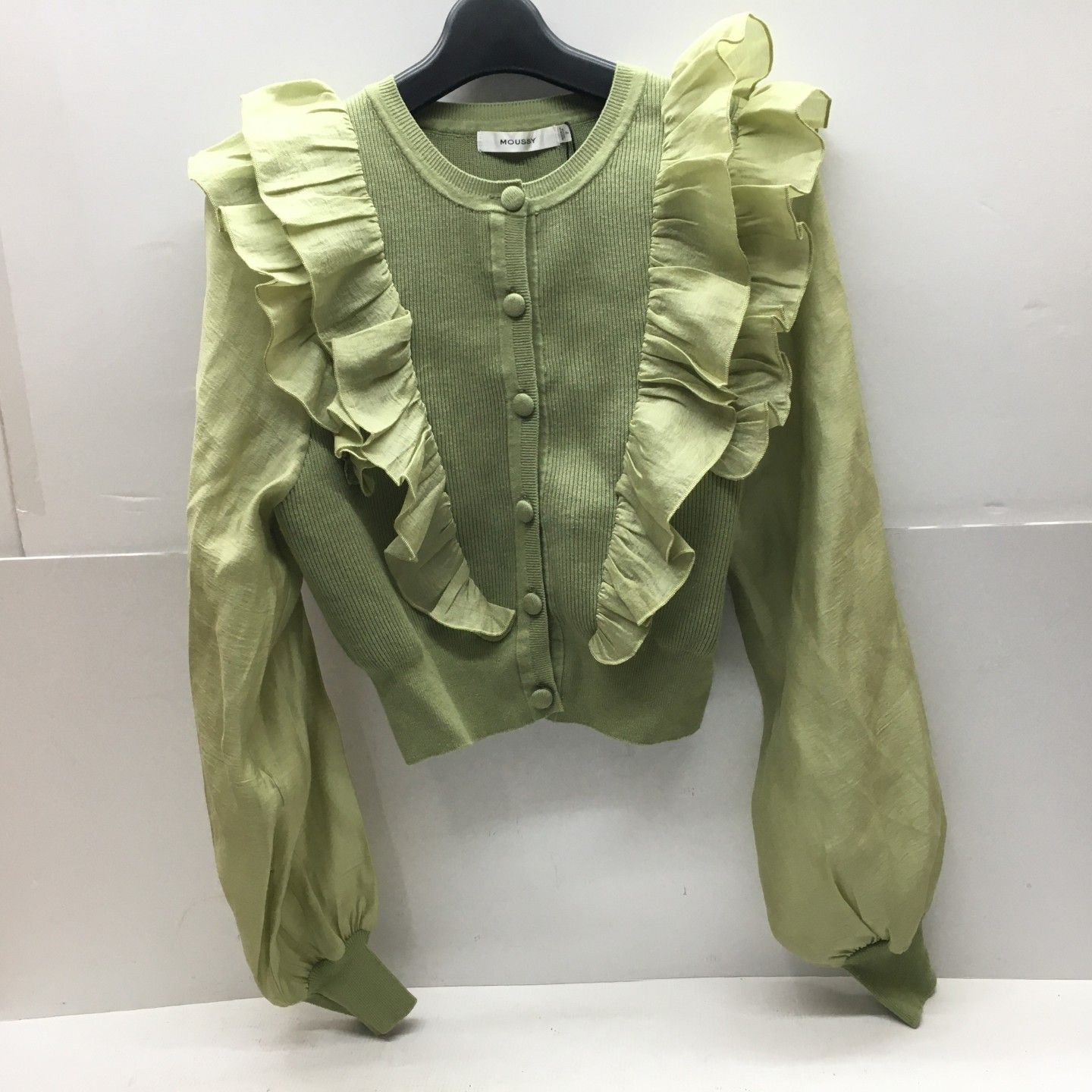 moussy｜WOVEN FRILLS カーディガン | Rakuten Fashion(楽天