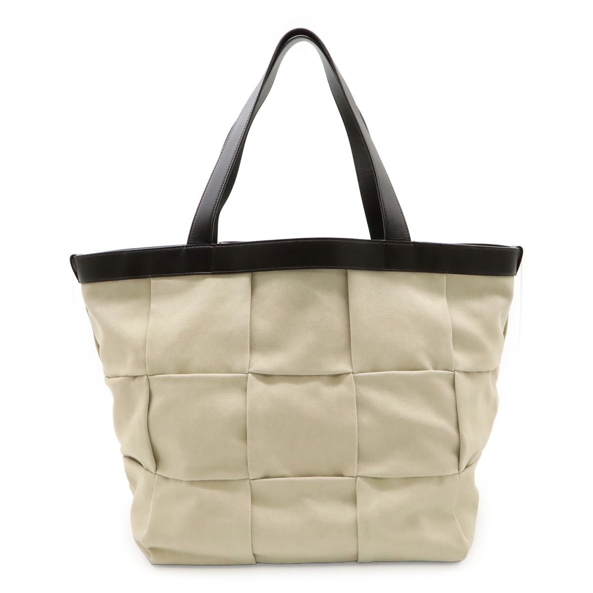 BOTTEGA VENETA ボッテガ ヴェネタ アルコ トート トートバッグ キャンバス レザー ベージュ ダークブラウン 787419V44J12887
