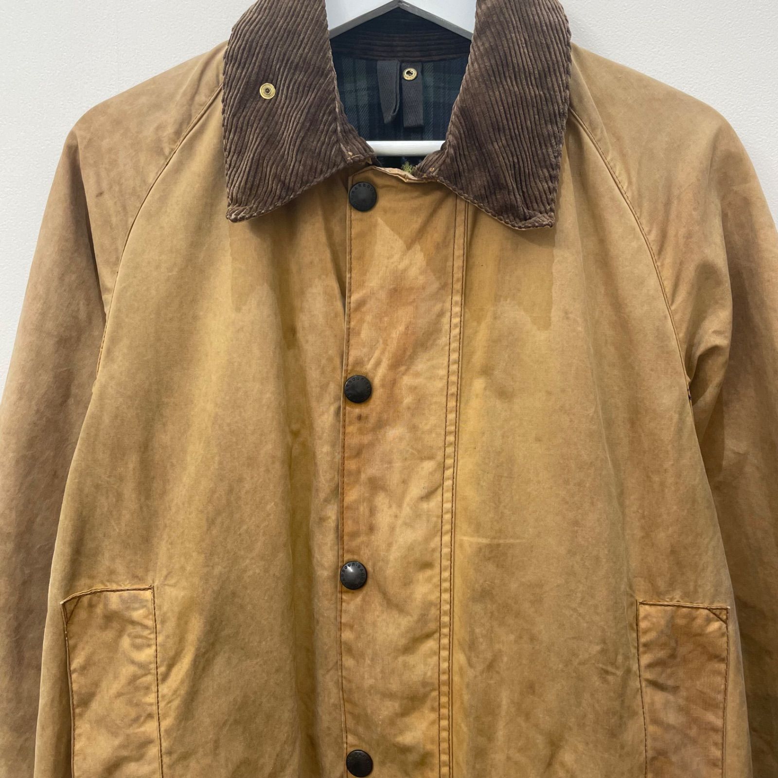 ビンテージ英国バブアー ビューフォート オイルド ジャケットc36⁄91cm