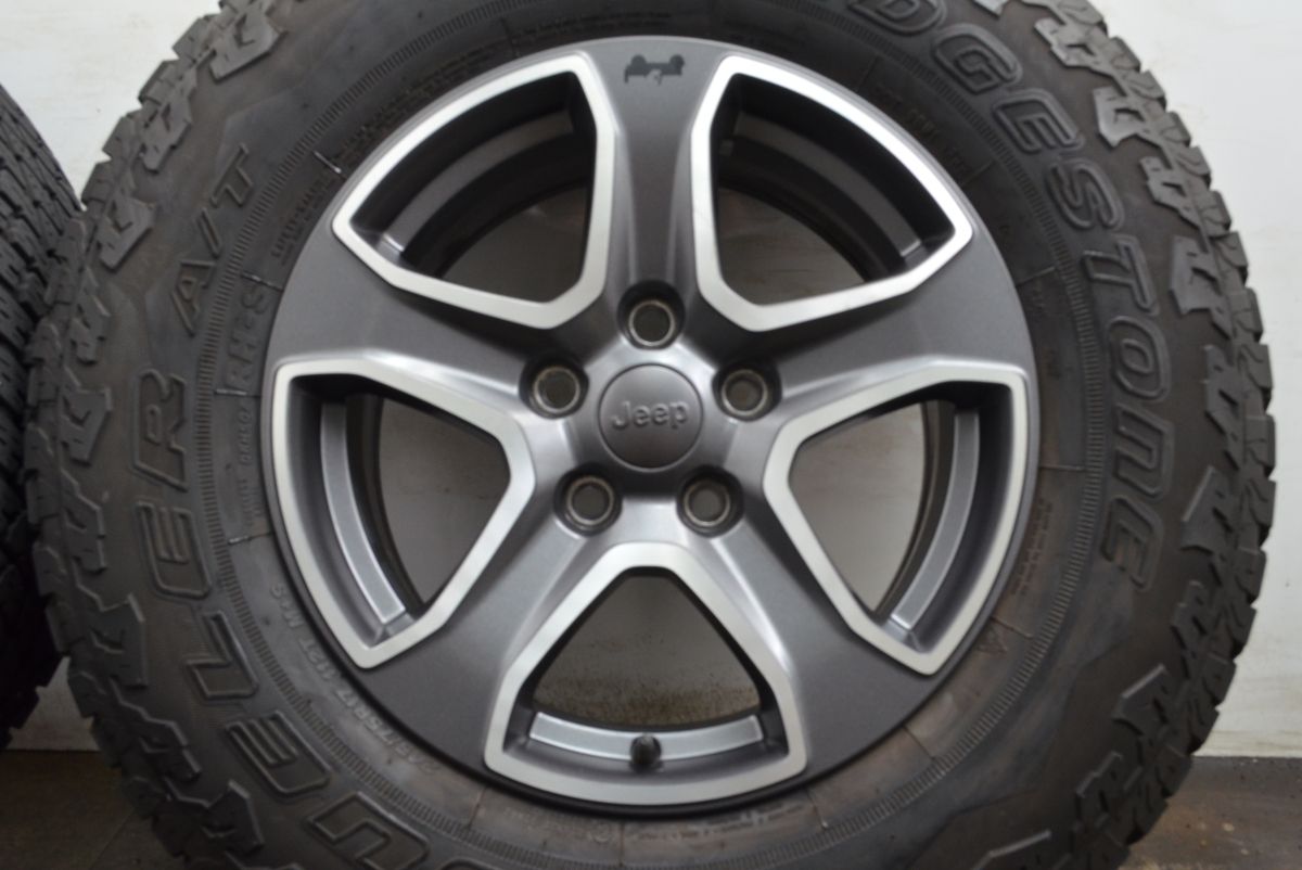 最大90％オフ／FINALセール！ バリ溝 ジープ JL ラングラー 純正 17in 7.5J 44.45 PCD127 ブリヂストン デューラーA T 245 75R17 アンリミテッドスポーツ サハラ 人気商品！