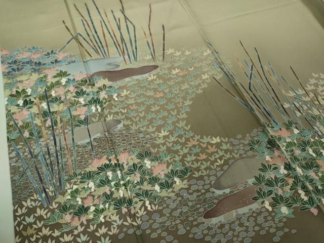 平和屋着物□極上 十日町 加賀草木友禅の第一人者 田村哲彦 訪問着