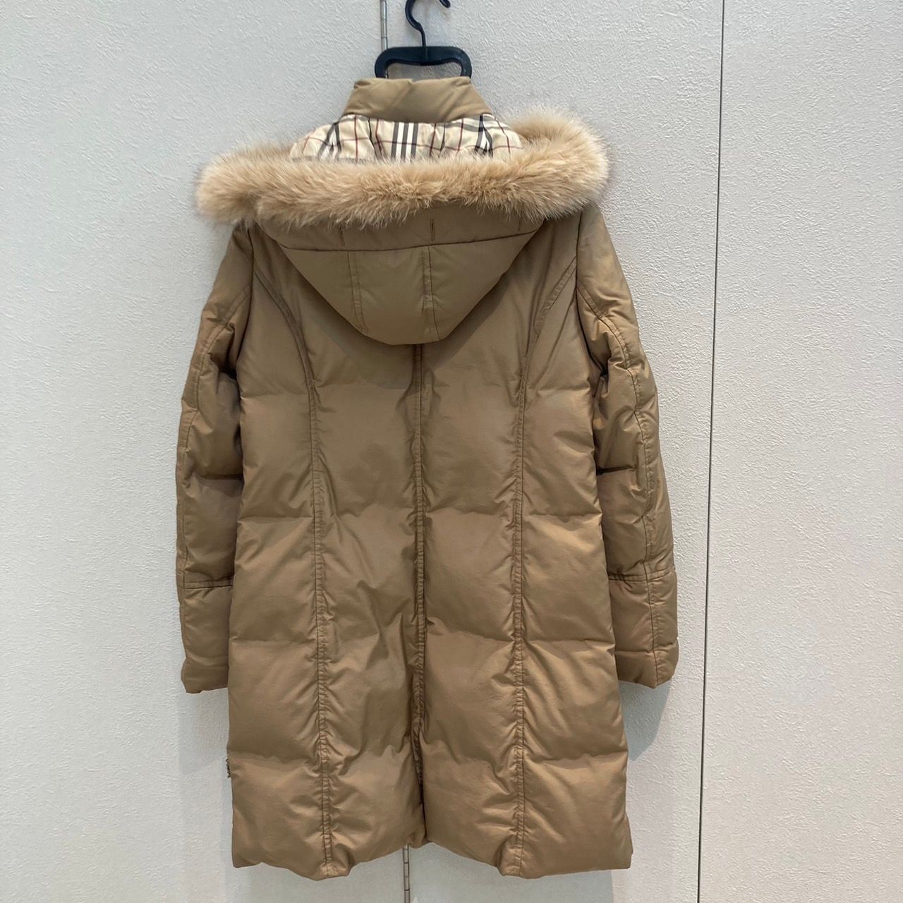 ◇ BURBERRY LONDON バーバリー ロンドン ダウンコート フォックスファー付き ブラウン サイズ38 裏地ノバチェック - メルカリ