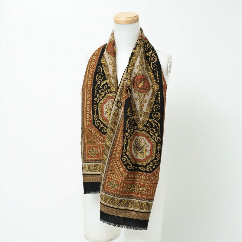 HERMES エルメス ストール シェーヌダンクル 総柄 大判 ロング  