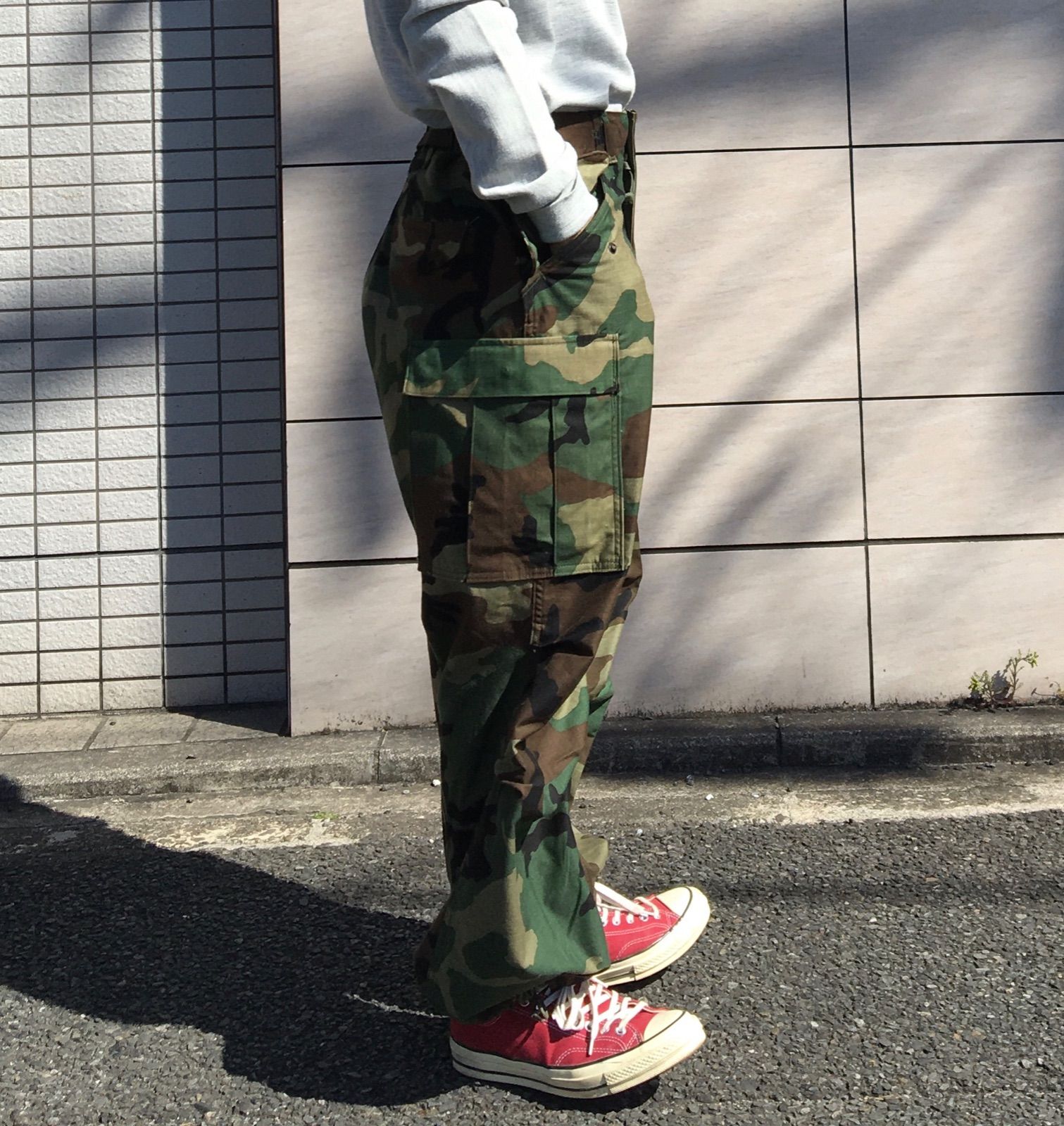 【DEADSTOCK】【US ARMY】80's Vintage 米軍実物 M-65 ウッドランドカモ フィールドカーゴパンツ ミリタリーパンツ US-M-S