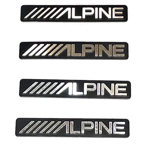 アルパイン ALPINE スピーカーロゴ エンブレム ステッカー 4枚セット
