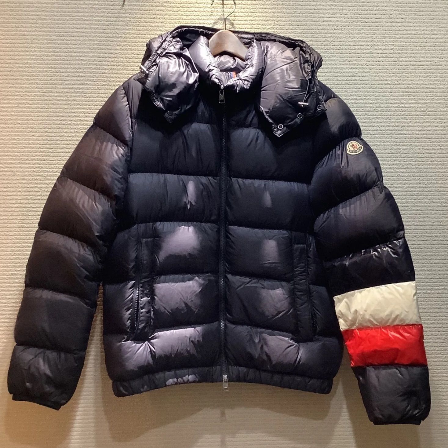 モンクレール MONCLER トリコロール ダウンジャケット ネイビー WILLM