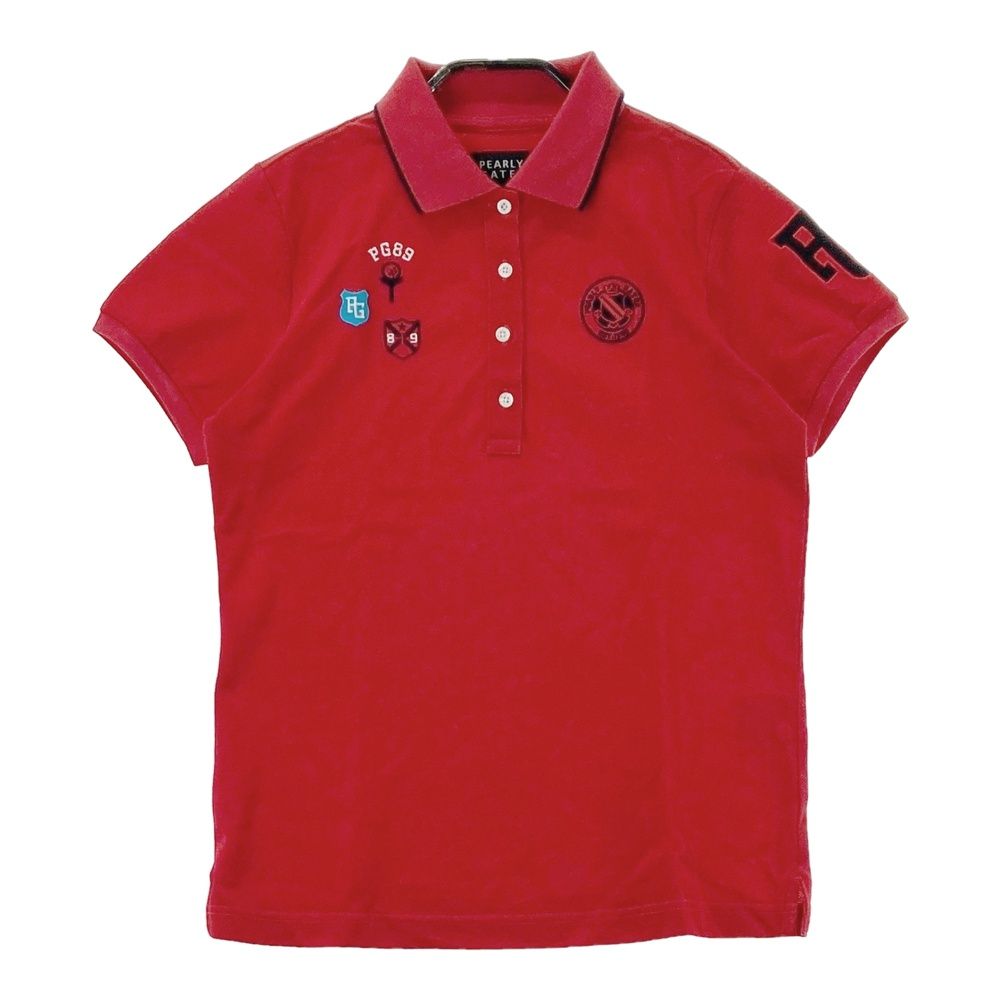 サイズ：0 PEARLY GATES パーリーゲイツ 半袖ポロシャツ レッド